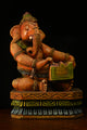 Wooden Ganesha with Harmonium