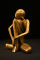 Brass Sitting Man Statue