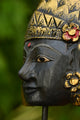 Wooden Black Devi Face with pedestal