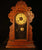 Old Manual Wooden Clock with Pendulum and Key