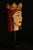 Wooden Mother Mary Head on Pedestal